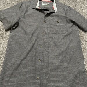 Avalanche Gray Short Sleeve Button Up